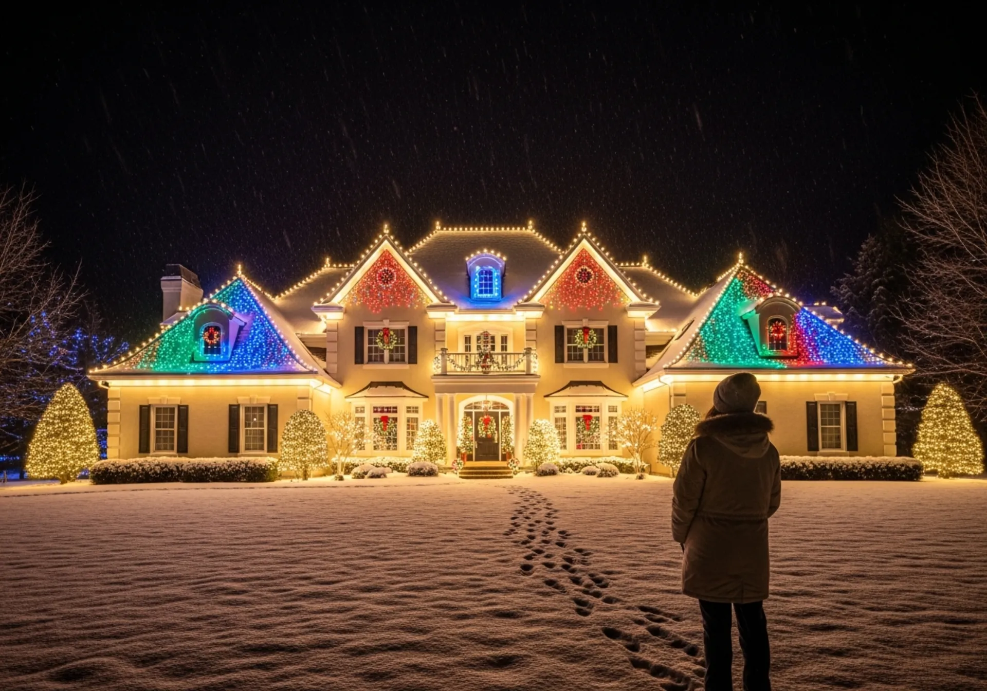 First time professional Christmas lights